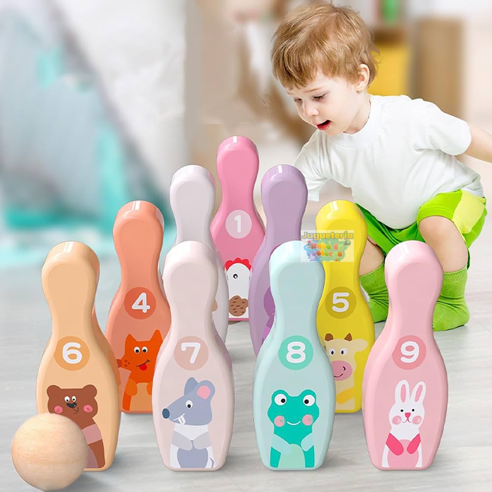 JUEGO BOWLING MADERA MULTICOLOR - Imagen 5