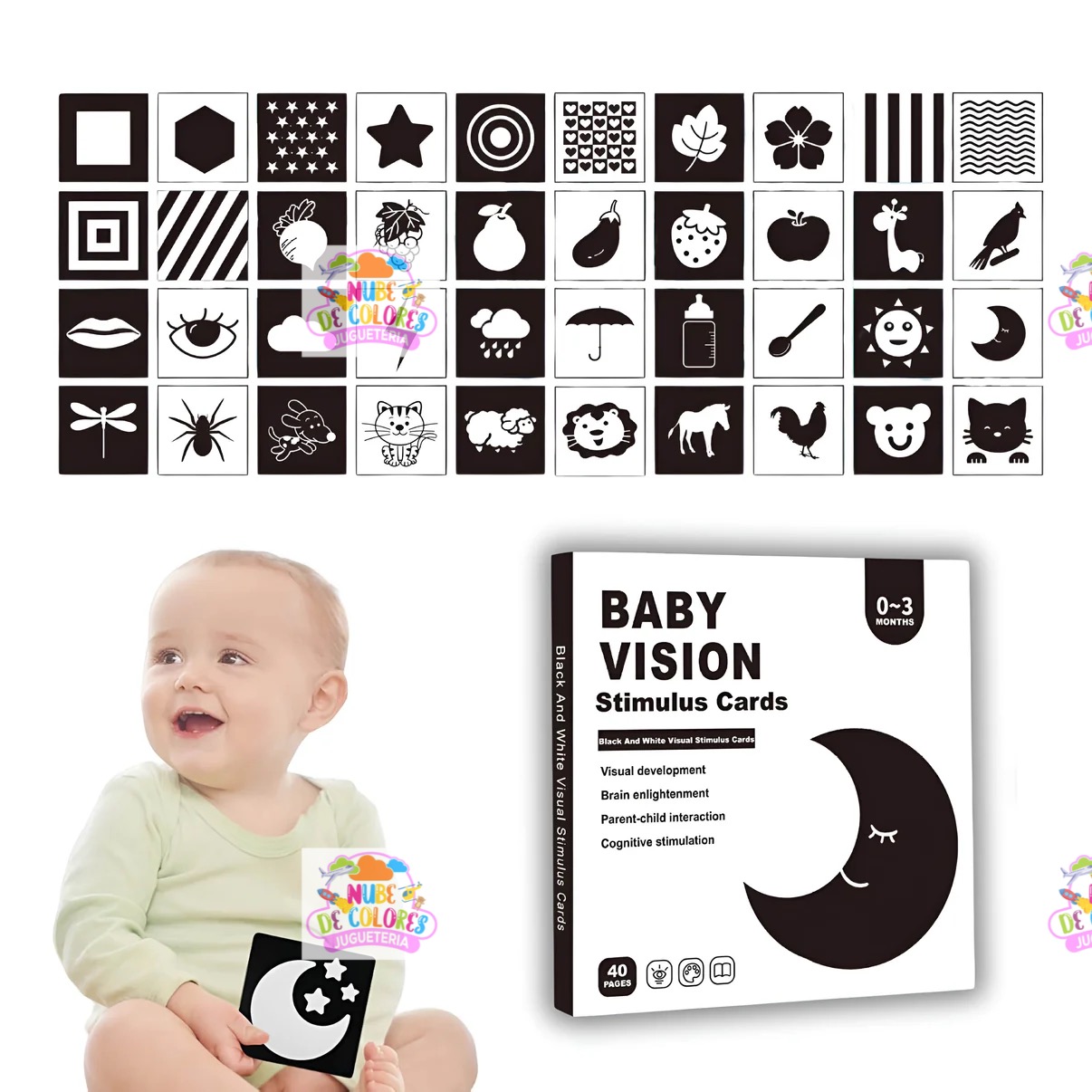 TARJETAS DE ESTIMULACIÓN VISUAL ( 0 a 3 meses)