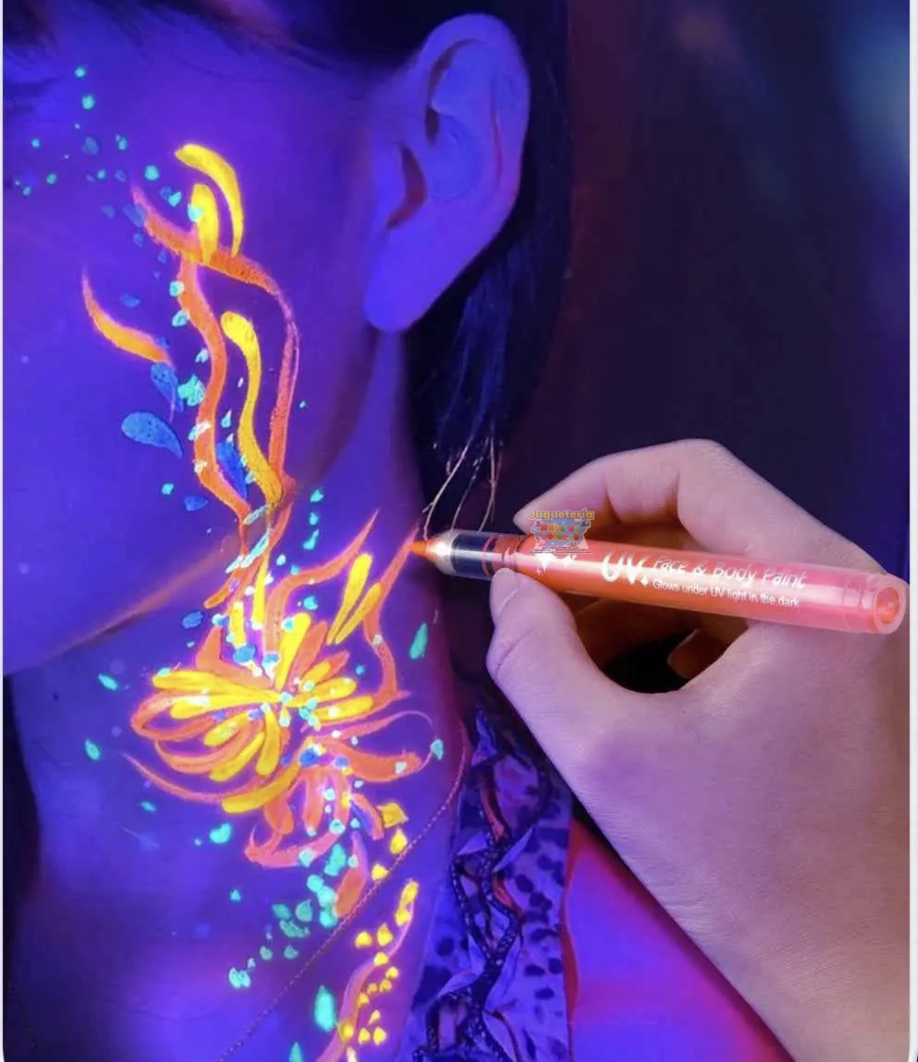 LÁPICES PINTURA FLÚOR NEÓN UV 18 COLORES - Imagen 5