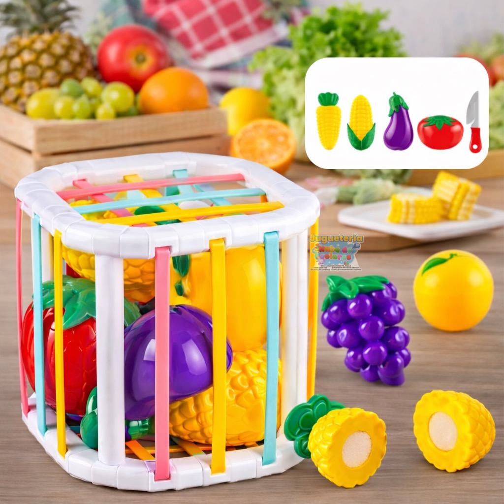 CUBO ENCAJES ELÁSTICOS - CLASIFICACIÓN Y CORTAR FRUTA