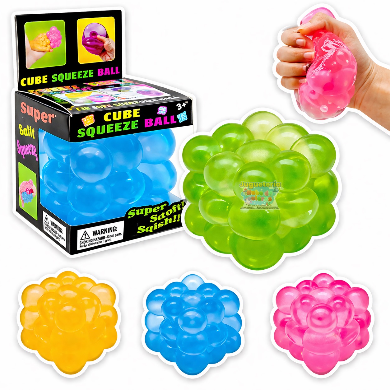 SQUISHY CUBO DE UVAS o BURBUJAS