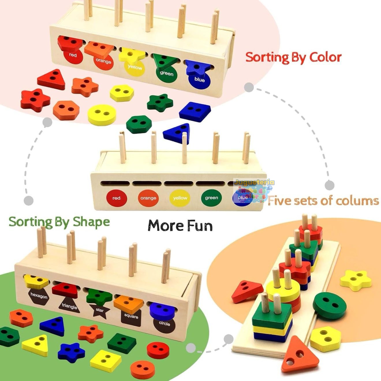ENCAJES PATRONES Y COLORES (tablero grande) - Imagen 4