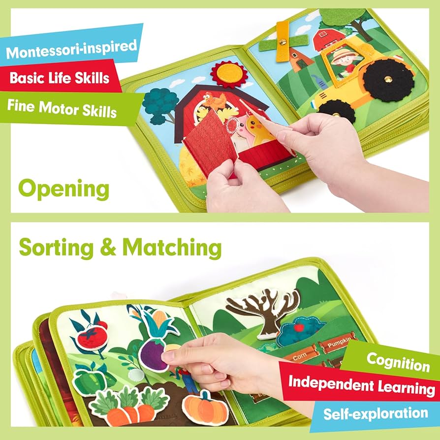MALETA DE ACTIVIDADES TABLEROS MONTESSORI - LA GRANJA - Imagen 3
