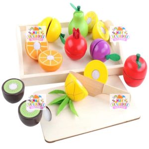 SET DE FRUTAS DE MADERA PARA CORTAR