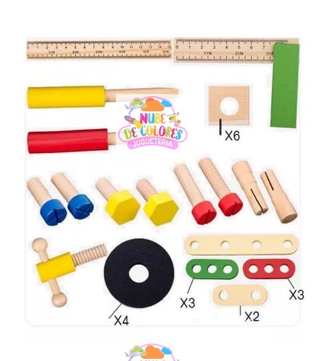 SET HERRAMIENTAS MADERA - Imagen 3