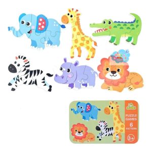PACK 6 PUZZLES 🧩 “ ANIMALES DE LA SELVA”