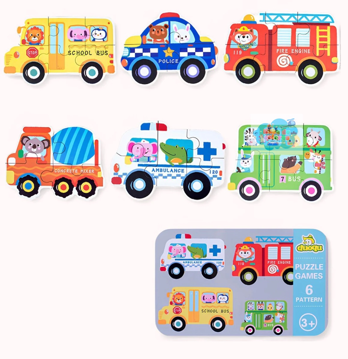 PACK 6 PUZZLES 🧩 “ MEDIOS DE TRANSPORTES”