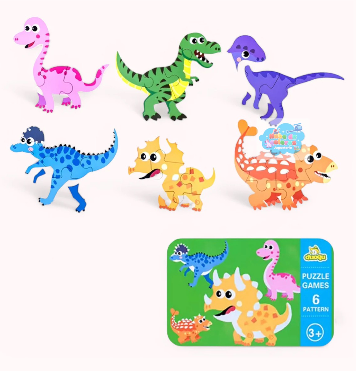 PACK 6 PUZZLES 🧩 “ DINOSAURIOS”