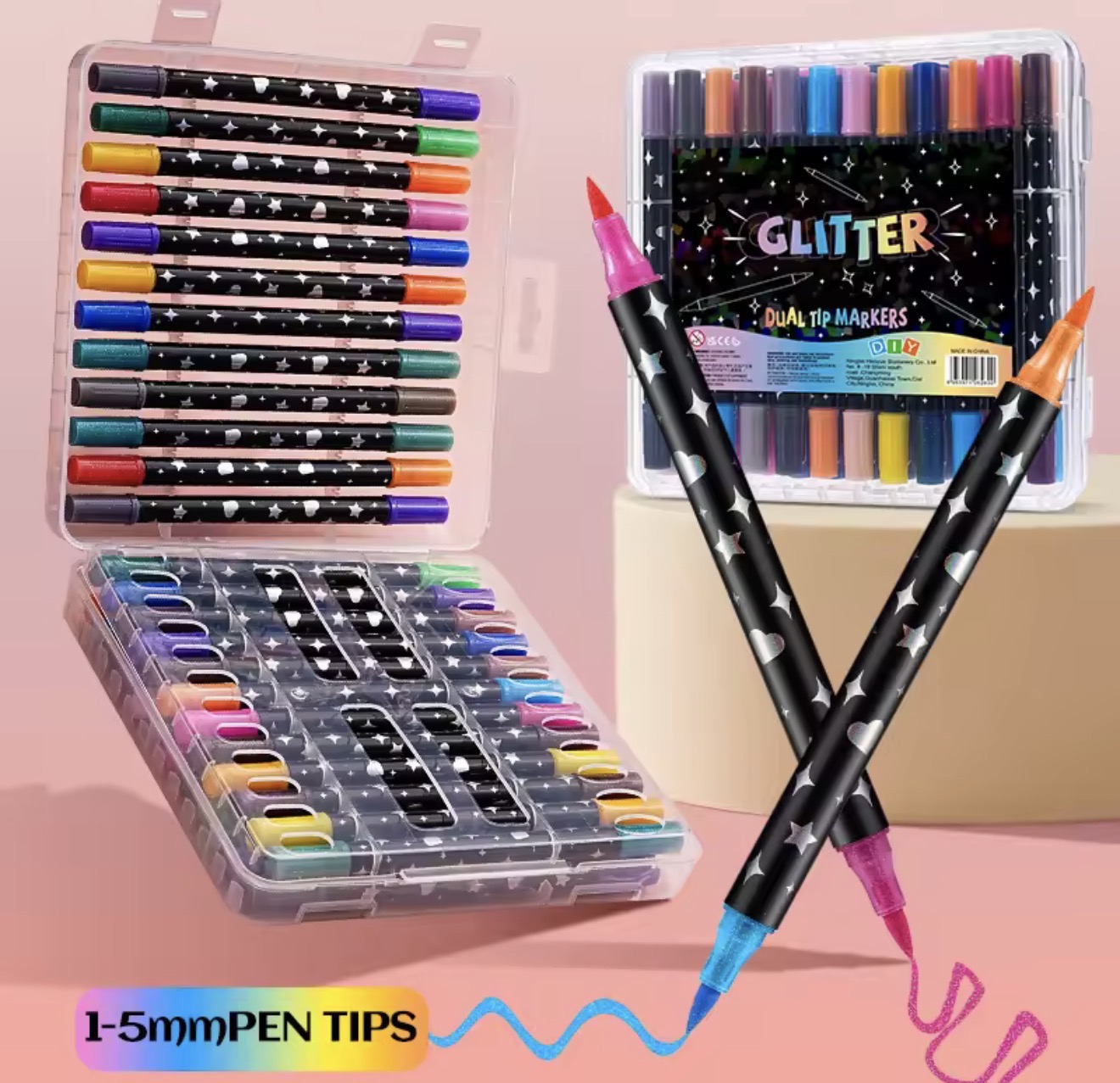 LAPICES ULTRA GLITTER 24u / 48 colores Maleta - Imagen 3