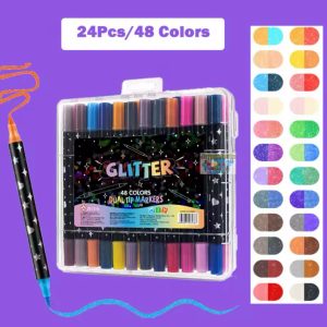 LAPICES ULTRA GLITTER 24u / 48 colores Maleta