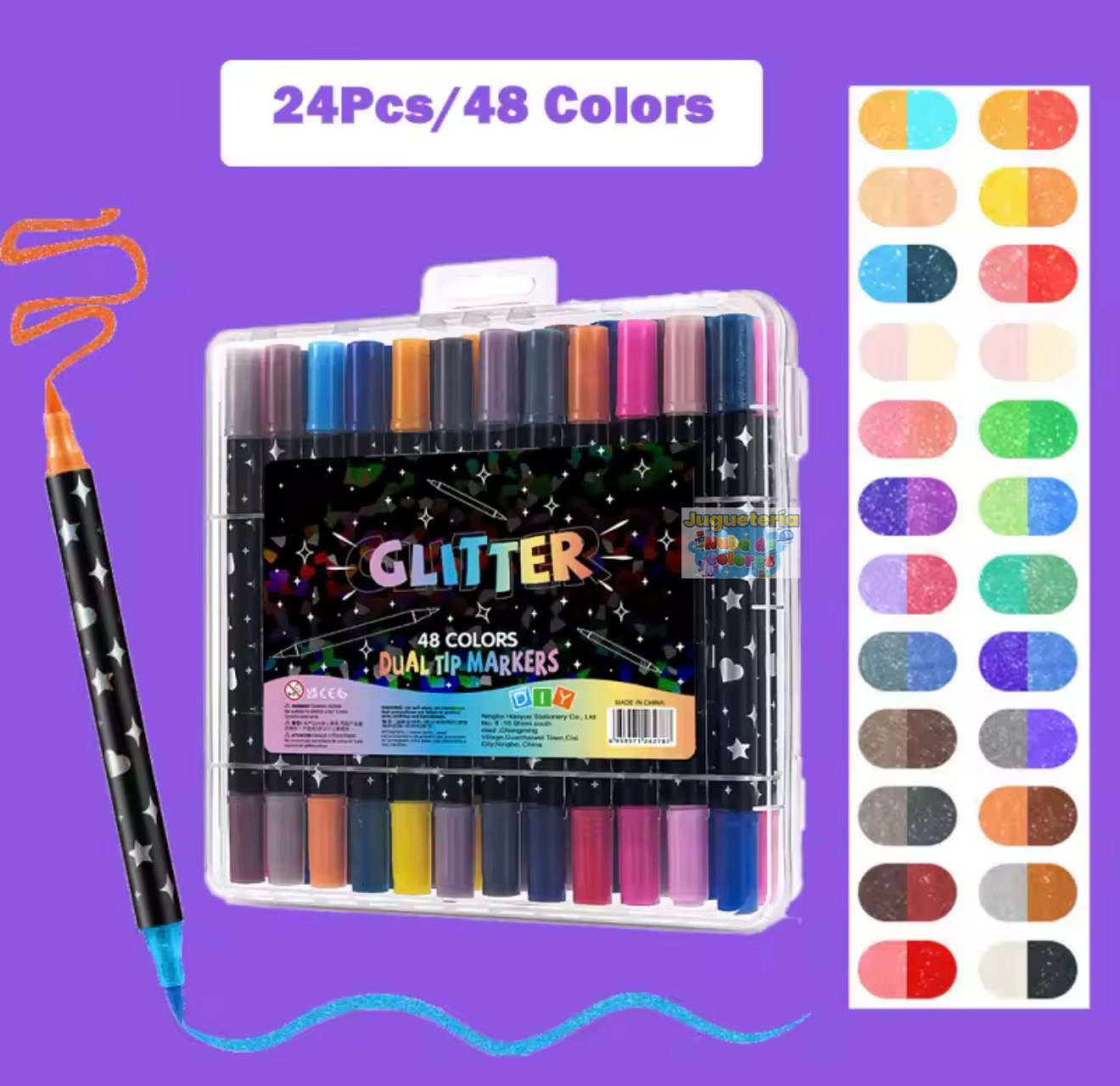 LAPICES ULTRA GLITTER 24u / 48 colores Maleta