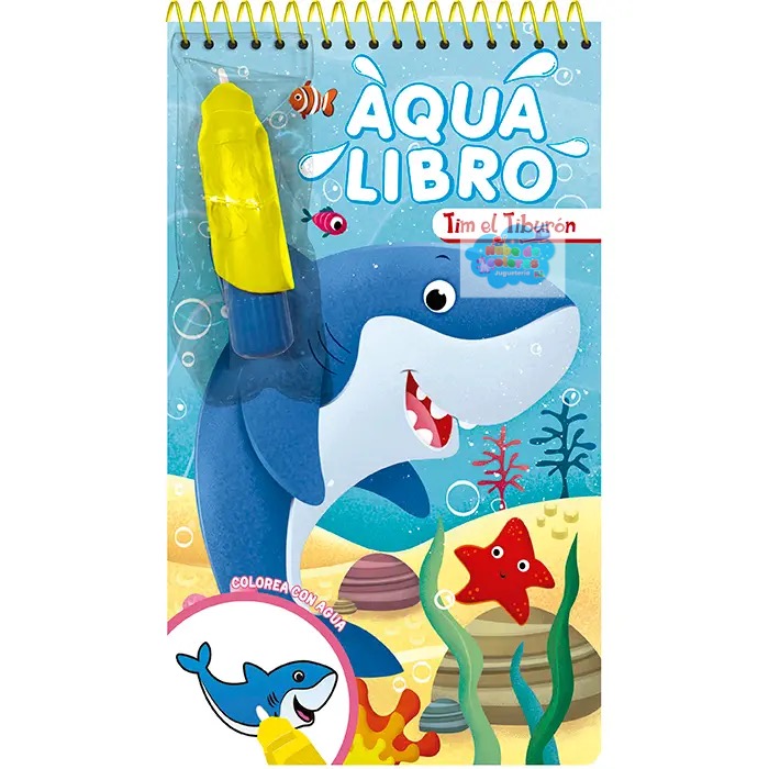 LIBRO PINTEMOS CON AGUA - TIBURÓN