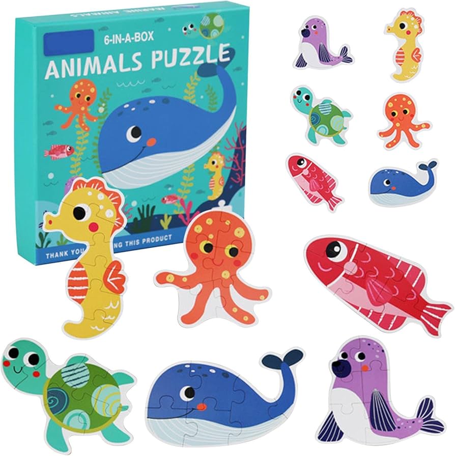 PUZZLE 6 PIEZAS MUNDO MARINO