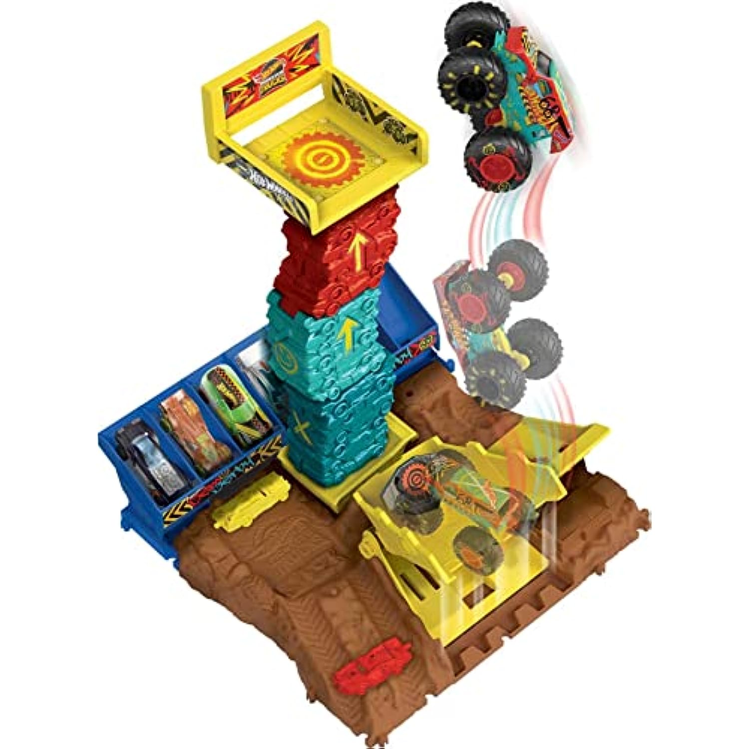 PISTA SALTÓ MORTAL MONSTER TRUCKS HOYWHEELS - Imagen 2