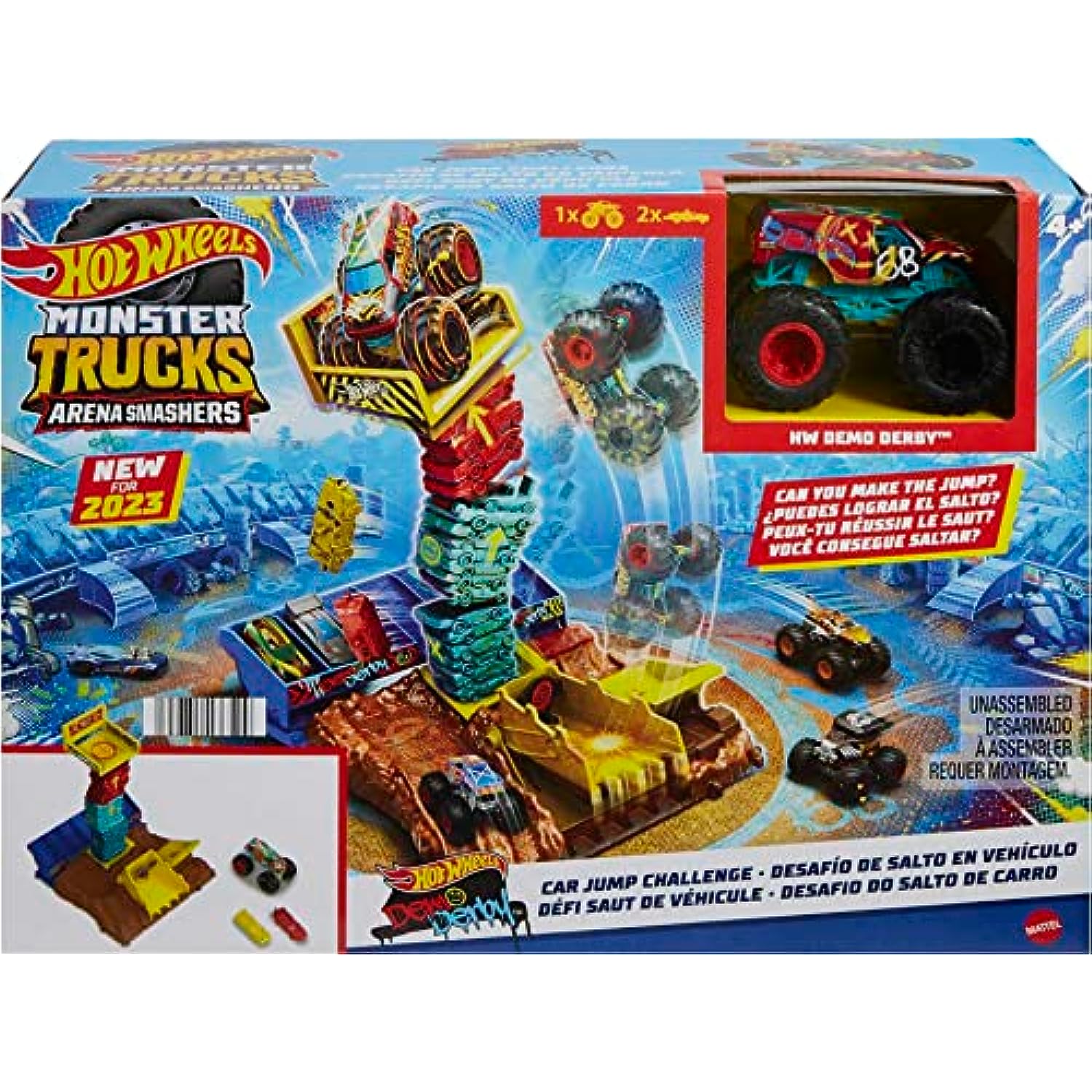 PISTA SALTÓ MORTAL MONSTER TRUCKS HOYWHEELS