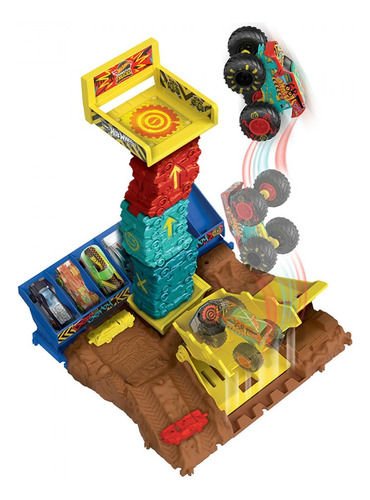 PISTA SALTÓ MORTAL MONSTER TRUCKS HOYWHEELS - Imagen 4
