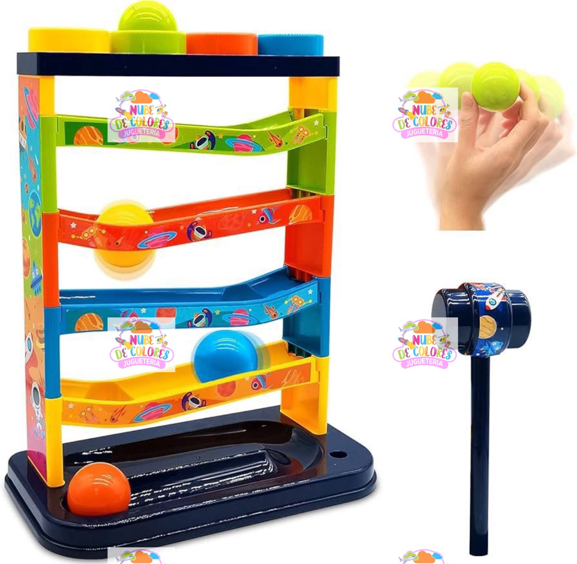 JUEGO POUND & BALL - TORRE DE LABERINTO PELOTAS - Imagen 3