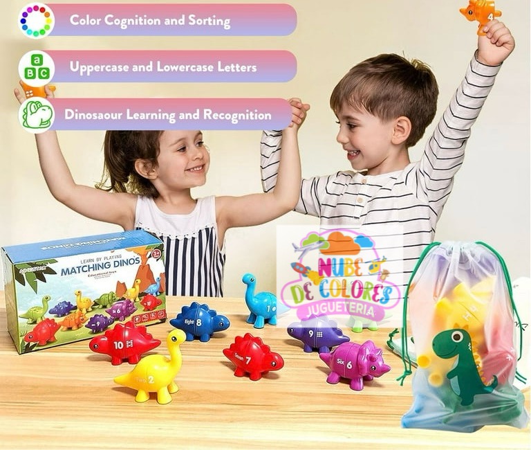 DINOSAURIO ENCAJES - NÚMEROS Y COLORES - Imagen 5