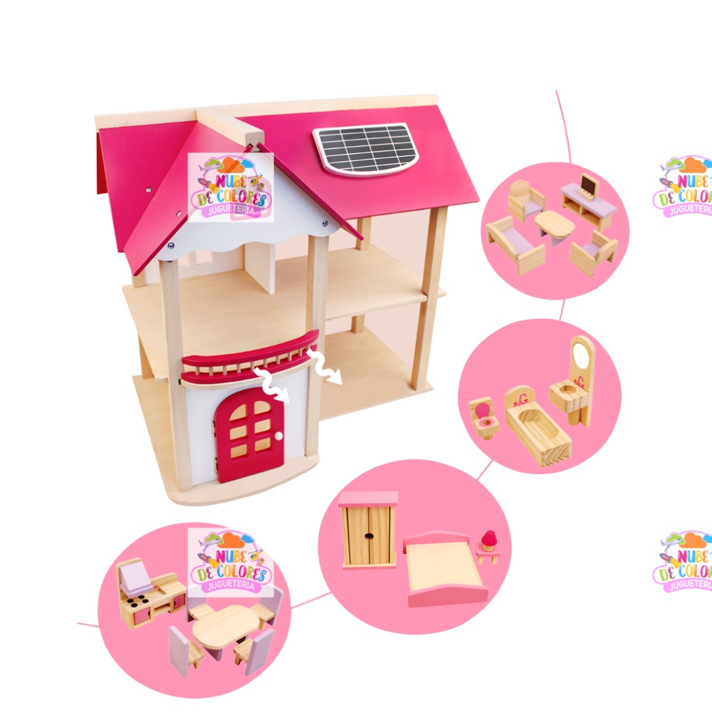 CASA MUÑECAS MADERA - Imagen 2