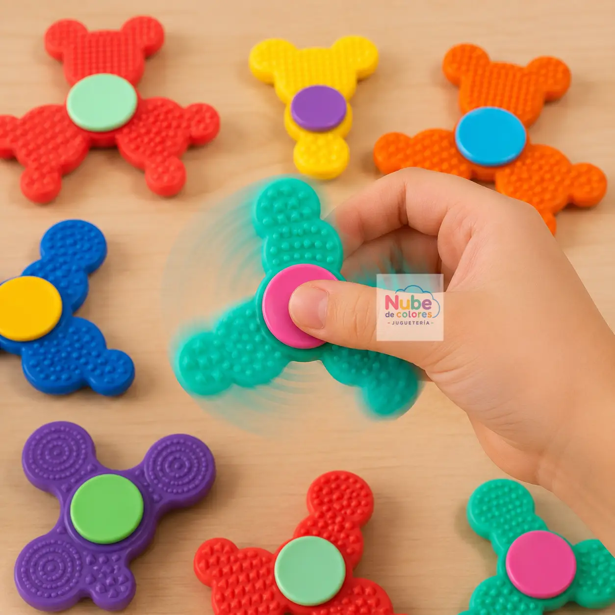 SPINNER SENSORIAL SILICONA ( osito) - Imagen 2