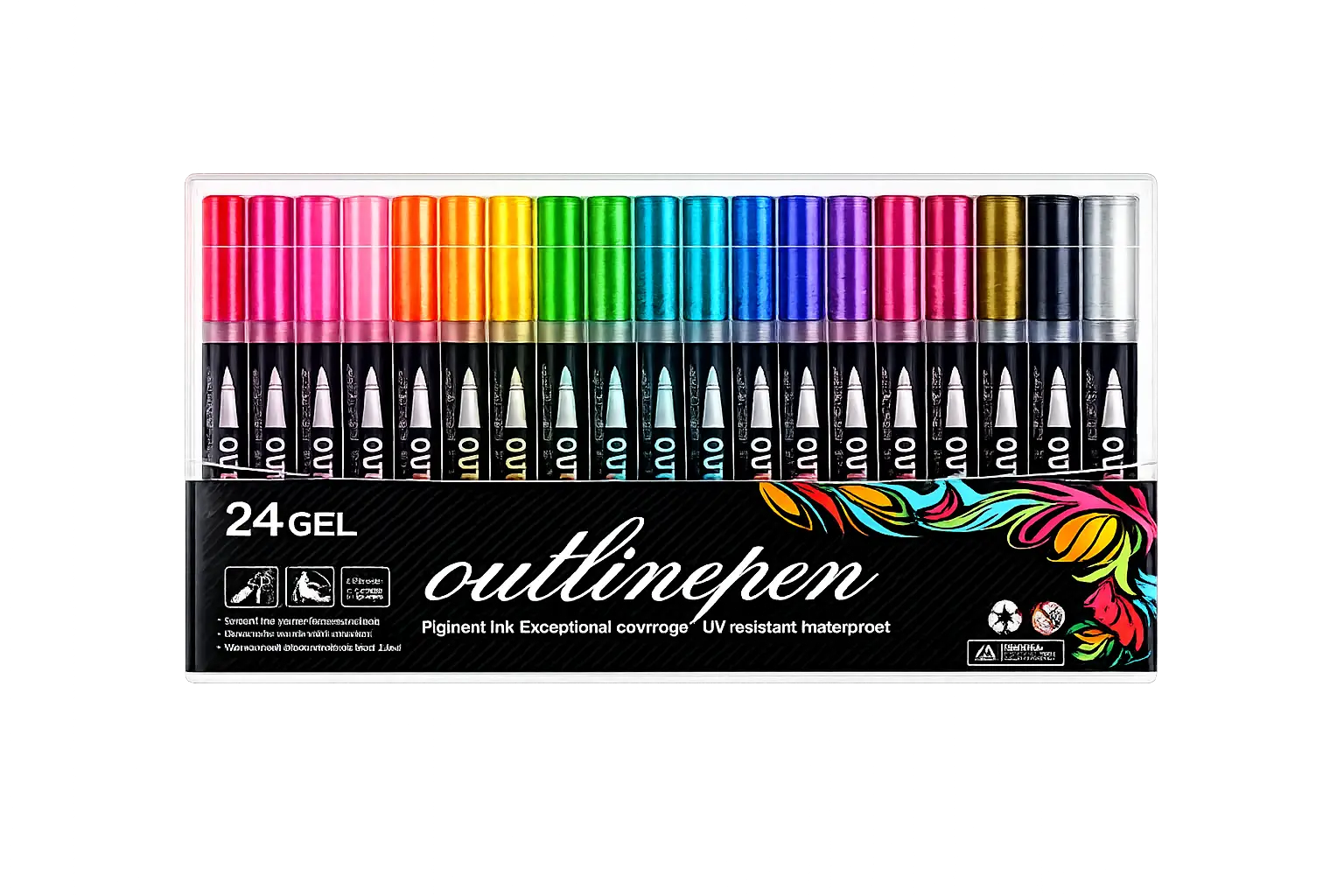 LÁPICES OUTLINE ( brillante y color) 24u