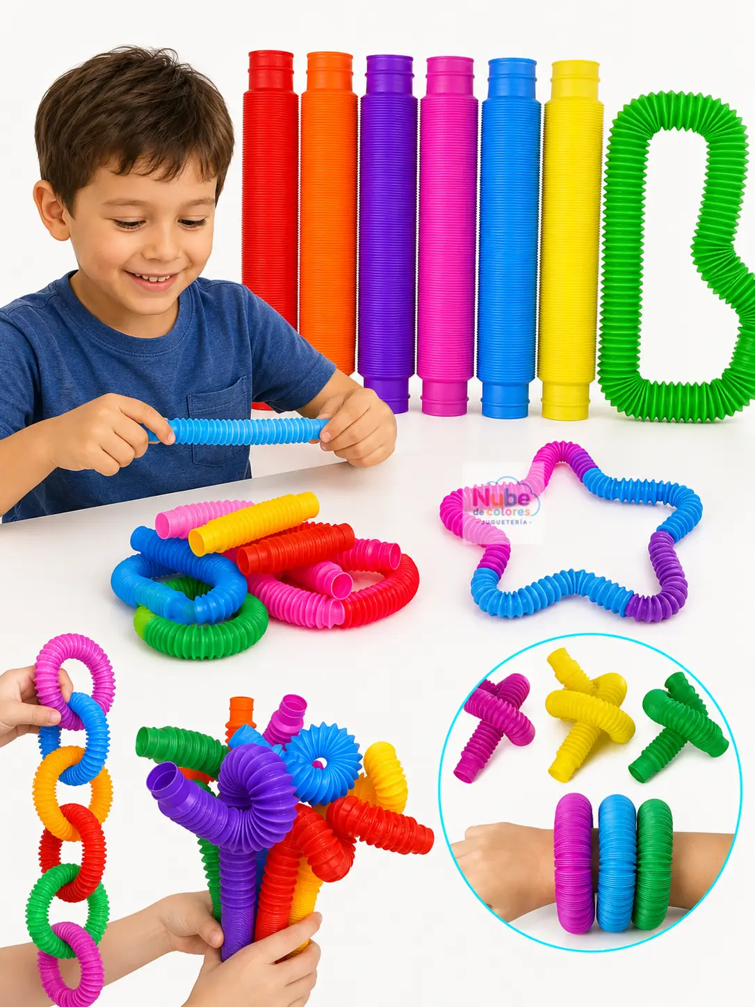 TUBOS SENSORIALES POP CONECTABLE (12u) - Imagen 2