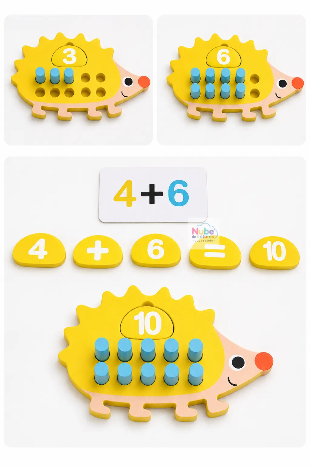 ERIZO MATEMÁTICO MONTESSORI - SUMAS Y CONTEO - Imagen 2